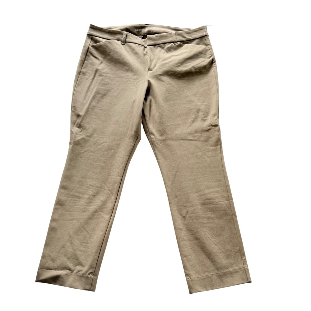 Old Navy Pixie Skinny High-Rise Pants Tan‎ Khaki Women 14 Petite NEW 737472-36-1